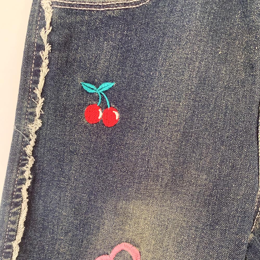 Conjunto 2 Piezas para Niña: Suéter con Osito Corona 3D y Jeans Wide-Leg Bordados  (Solo 5-6T)