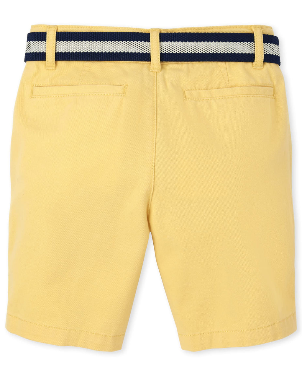 The Children's Place Short Chino Amarillo Dorado con Cinturón Niño | Sarga Algodón • Botón + Cremallera