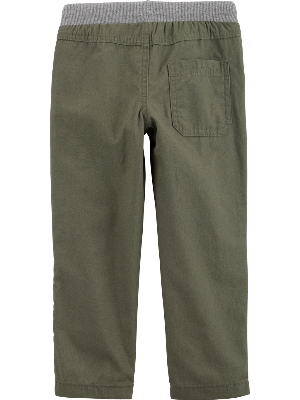 Simple Joys by Carter's Pack 2 Pantalones Pull-On Niño | Corte Cónico Clásico — Gris + Verde Olivo • Cintura Canálé con Cordón Trenzado