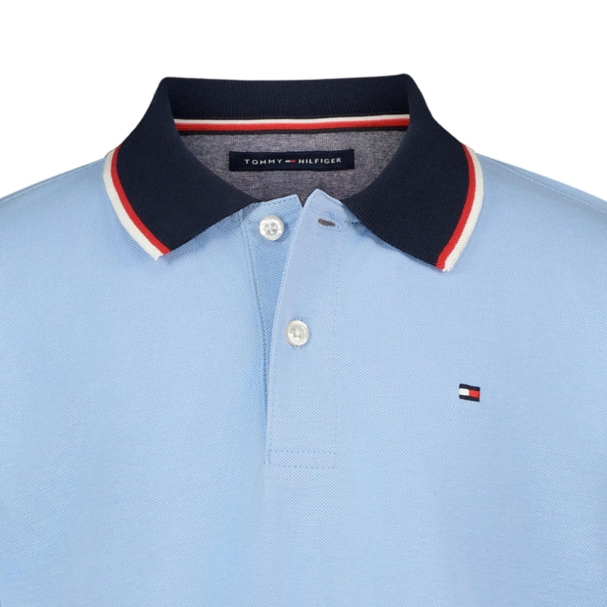Tommy Hilfiger | Polo Piqué Manga Corta Tipped Azul Niño (8T - 16T)