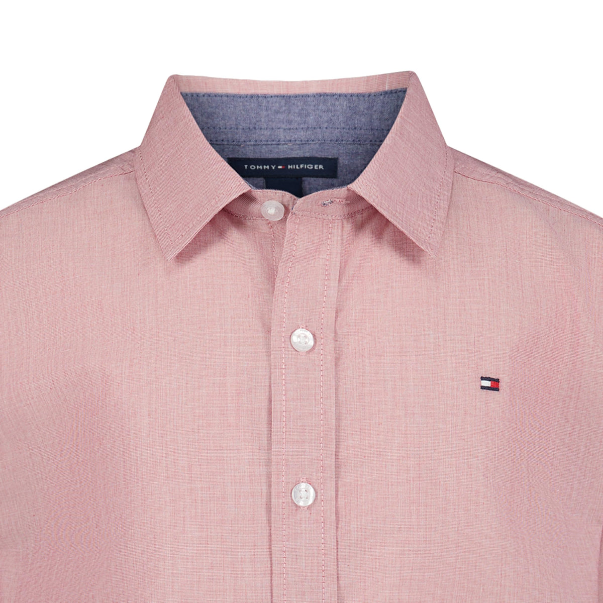 Tommy Hilfiger | Camisa Casual Manga Larga Sólida Rosa Niño (8T - 16T)
