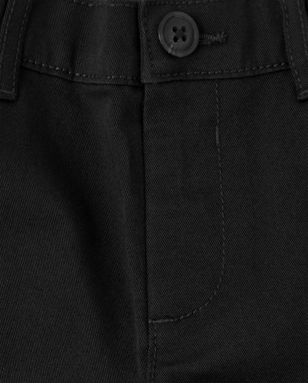 The Children's Place | Pantalón Chino Elástico Ajustado Negro Bebé Niño (6M - 5T)