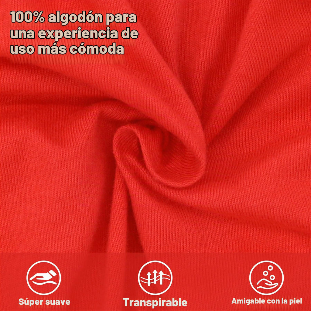 Olreco | Bloomer Bebé Niña Volantes Escalonados 100% Algodón Cintura Elástica Rojo Navidad Halloween Fiesta 0-24 Meses
