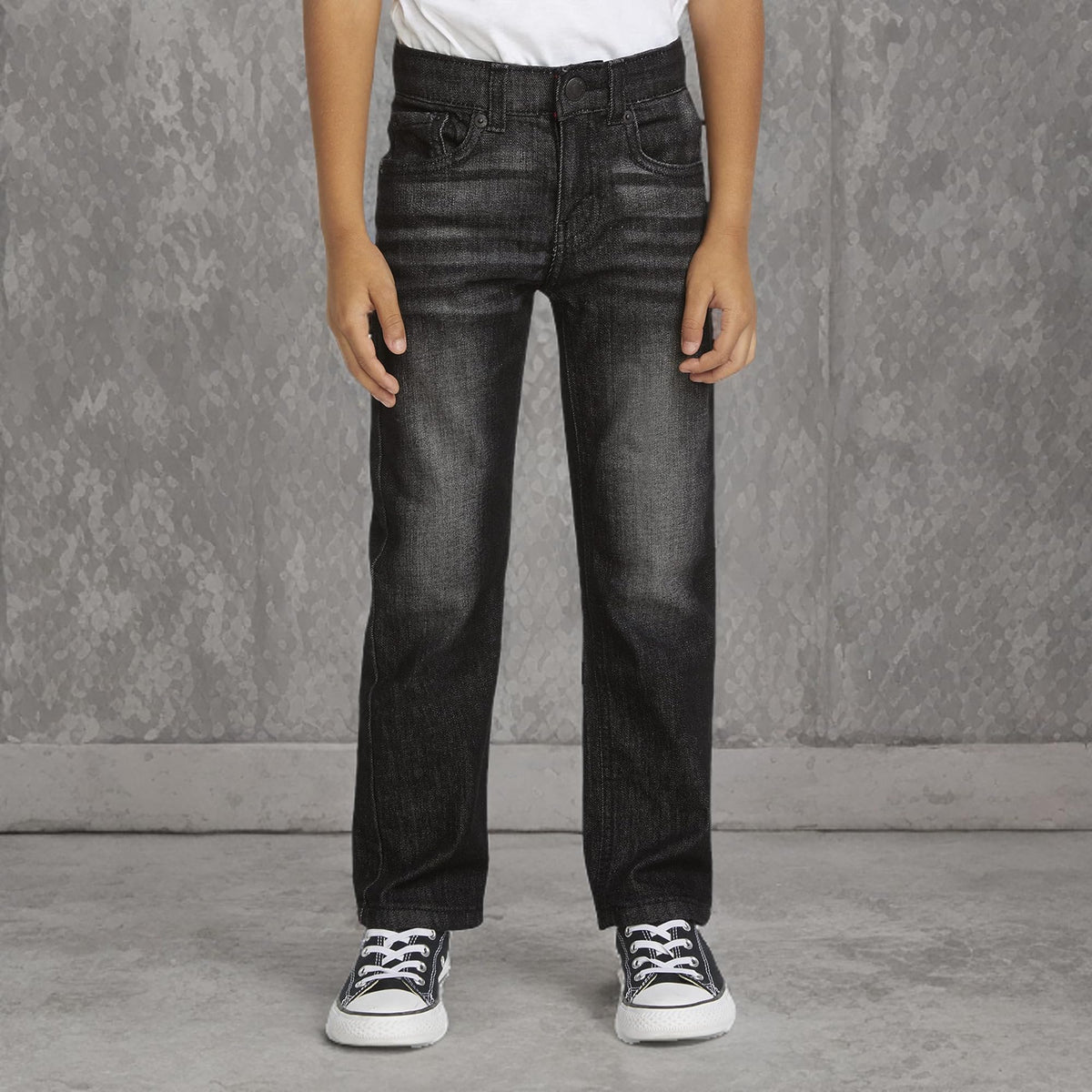 Levi's Jean 514 Recto Niño | Negro Desgastado Vintage