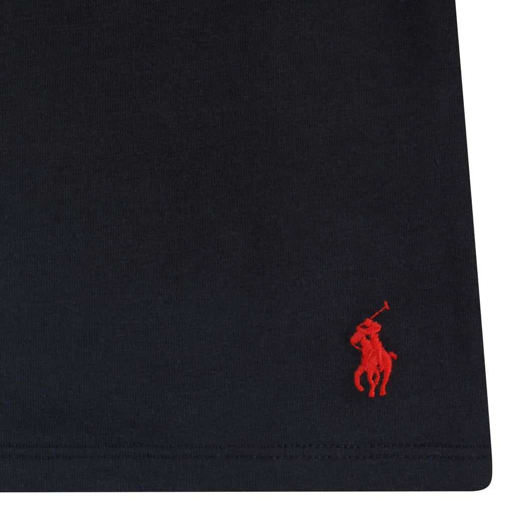Polo Ralph Lauren | Camisetas Interior Niño Pack 3 Algodón 4D-Flex Negro Pony Rojo Manga Corta (6T - 16T)