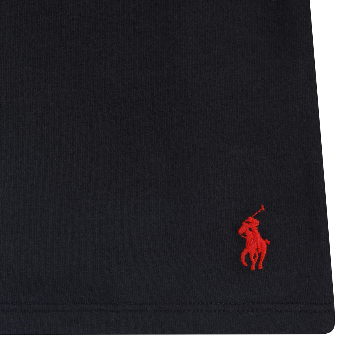 Polo Ralph Lauren | Camisetas Interior Niño Pack 3 Algodón 4D-Flex Negro Pony Rojo Manga Corta (6T - 16T)
