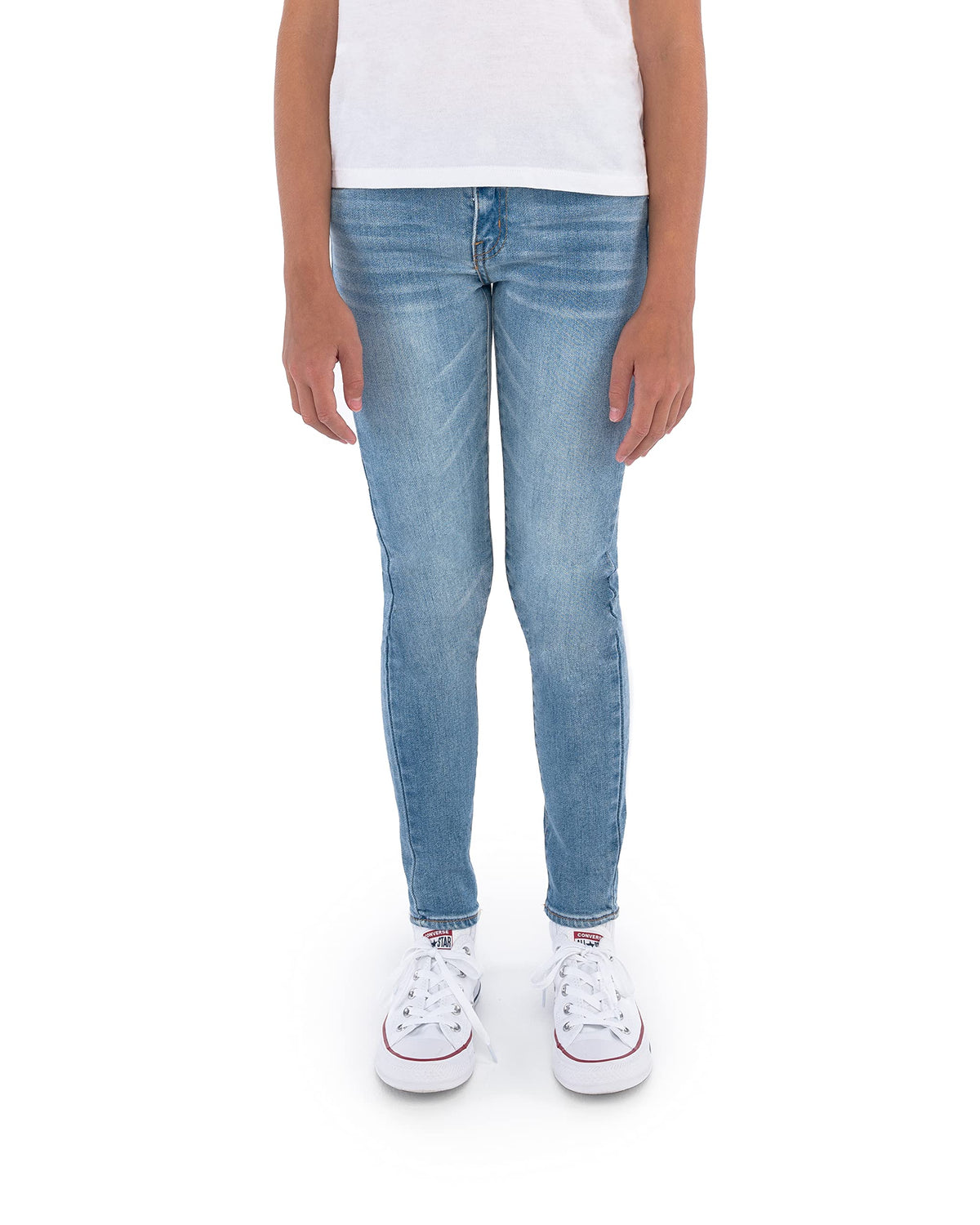 Jean 710 Super Skinny Levi's | Lavado Empalizadas Azul Claro + Denim Elástico + Cintura Ajustable | Niña (2T - 16T)