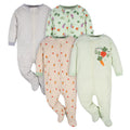 Gerber | Paquete 4 Mamelucos Sleep N' Play para Bebé Niña