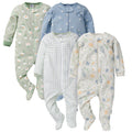 Gerber | Paquete 4 Mamelucos Sleep N' Play para Bebé Niña