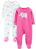 Set de 2 Pijamas con Pies Simple Joys by Carter's para Bebé Niña