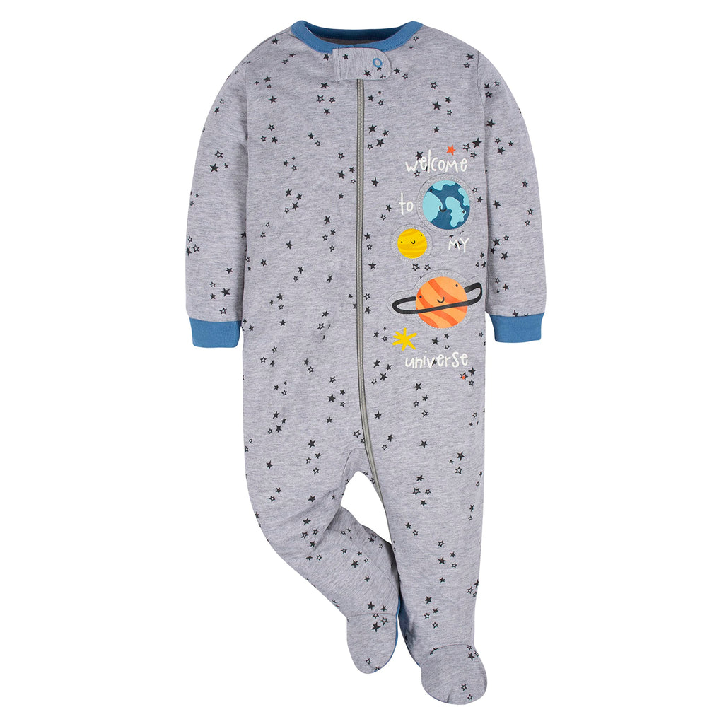 Gerber | Paquete 4 Pijamas Sleep N' Play con Pies Bebé Niño