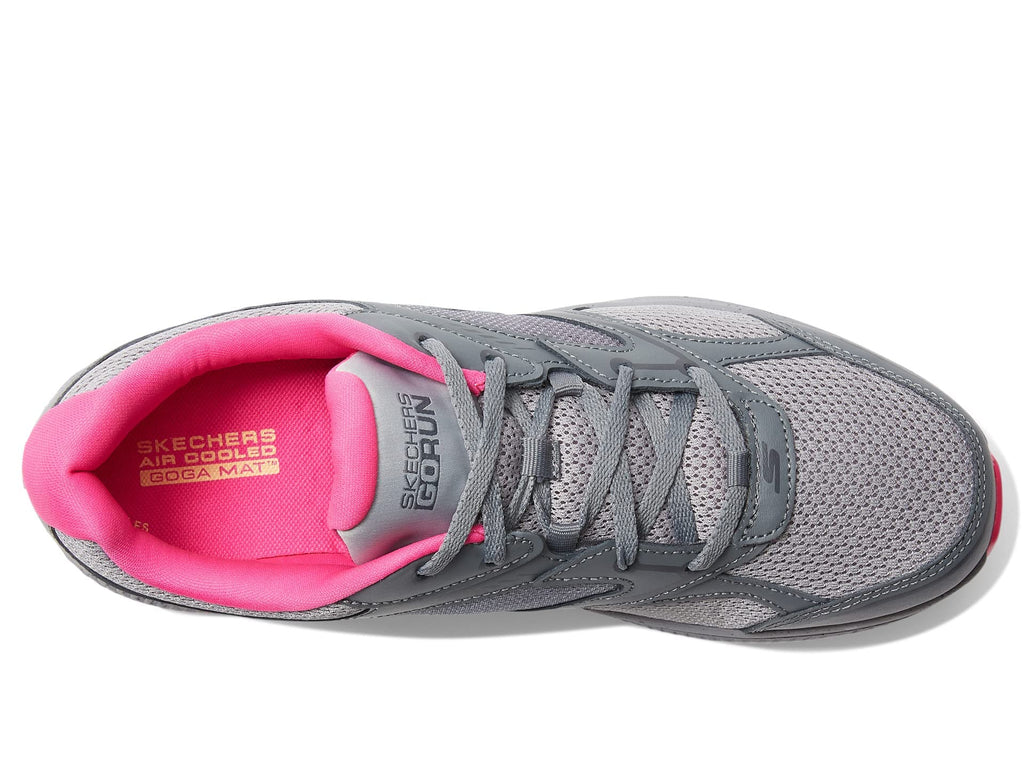 Skechers - Tenis Deportivos Go Run Consistent - Vivid Horizon con Amortiguación (Gris/Rosa)  (Talla Adulta 35 - 41)