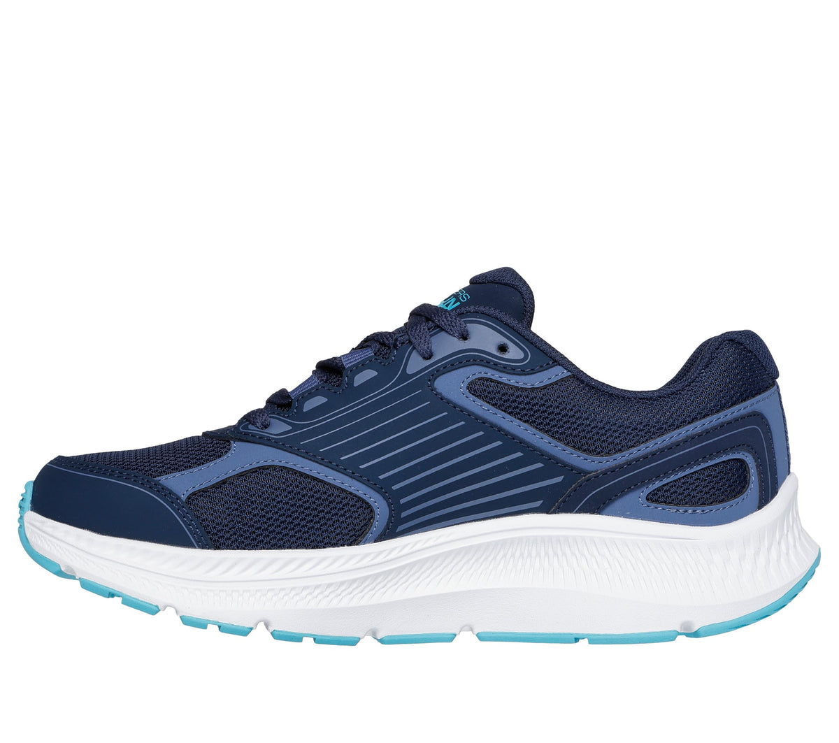 Skechers -Tenis Deportivos para Correr Skechers Go Run Consistent 2.0 con Amortiguación Ultraligera para Mujer (Azul Marino/Turquesa) (Talla Adulta 35 - 41)