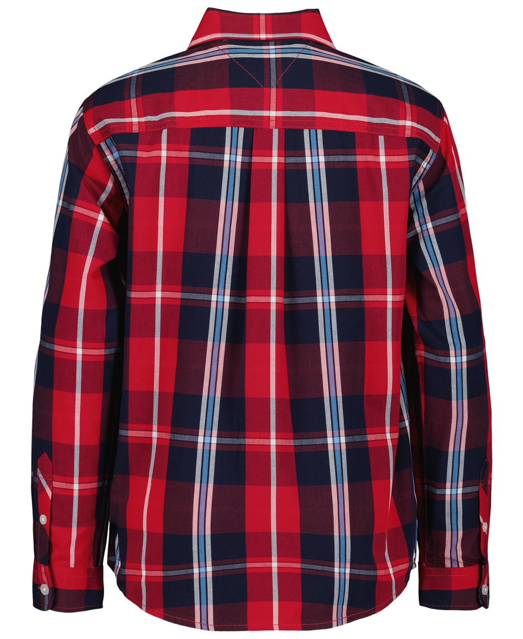 Tommy Hilfiger | Camisa Casual Manga Larga Cuadros Scooter Rojo Niño (8T)