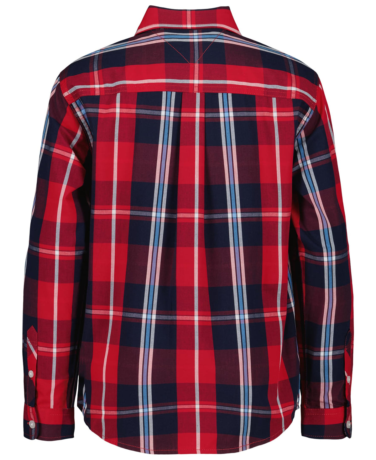 Tommy Hilfiger | Camisa Casual Manga Larga Cuadros Scooter Rojo Niño (8T)