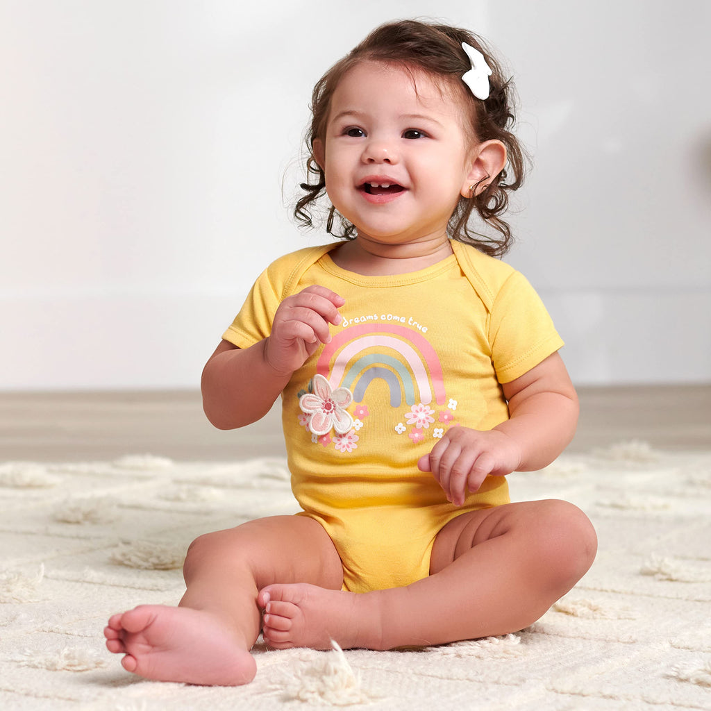 Gerber – Pack 5 Enteritos Manga Corta para Bebé