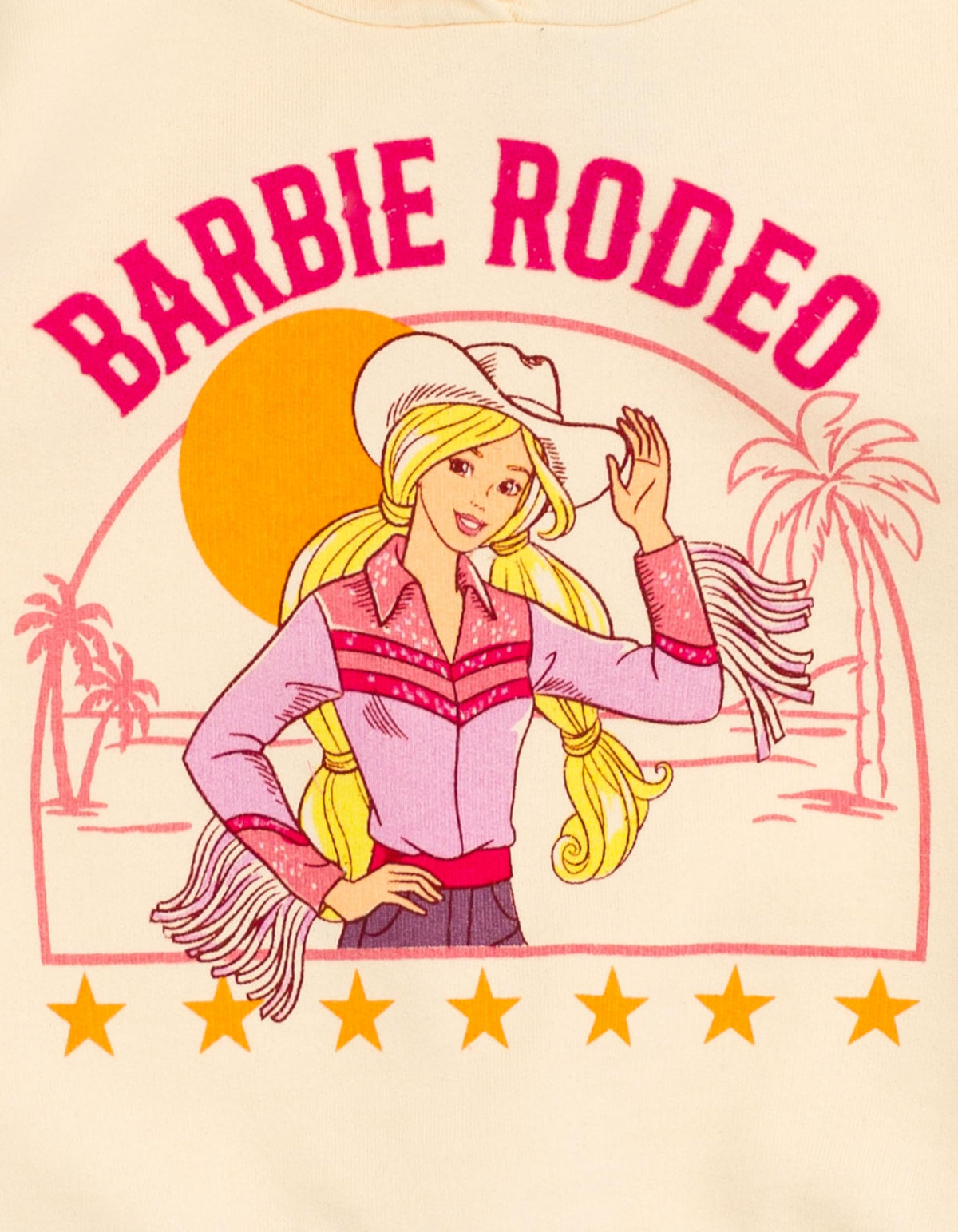 Conjunto de 2 Piezas Barbie Rodeo – Sudadera con Capucha y Leggings Estampados