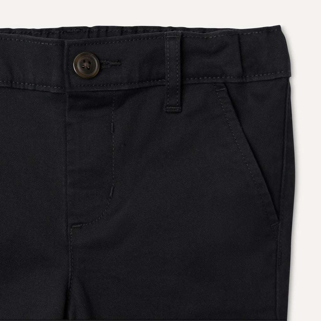 Amazon Essentials Pantalón Chino Niño | Negro • Ajustado • Cintura Elástica