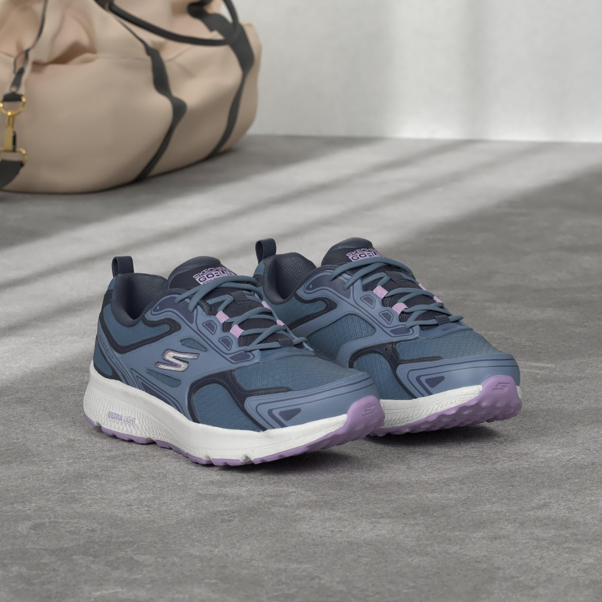 Skechers - Tenis Deportivos para Correr Skechers Go Run Consistent con Amortiguación Ultraligera para Mujer (Azul/Púrpura) (Talla Adulta 35 - 41)