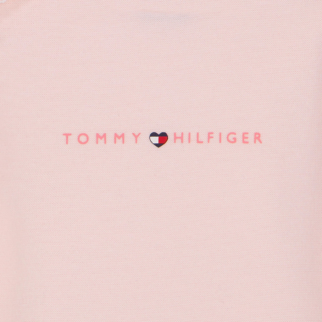 Set 3 Piezas Tommy Hilfiger | 2 Bodies + Leggings | Corazones Rosa Palo | Niña/Bebé (0M - 18M)