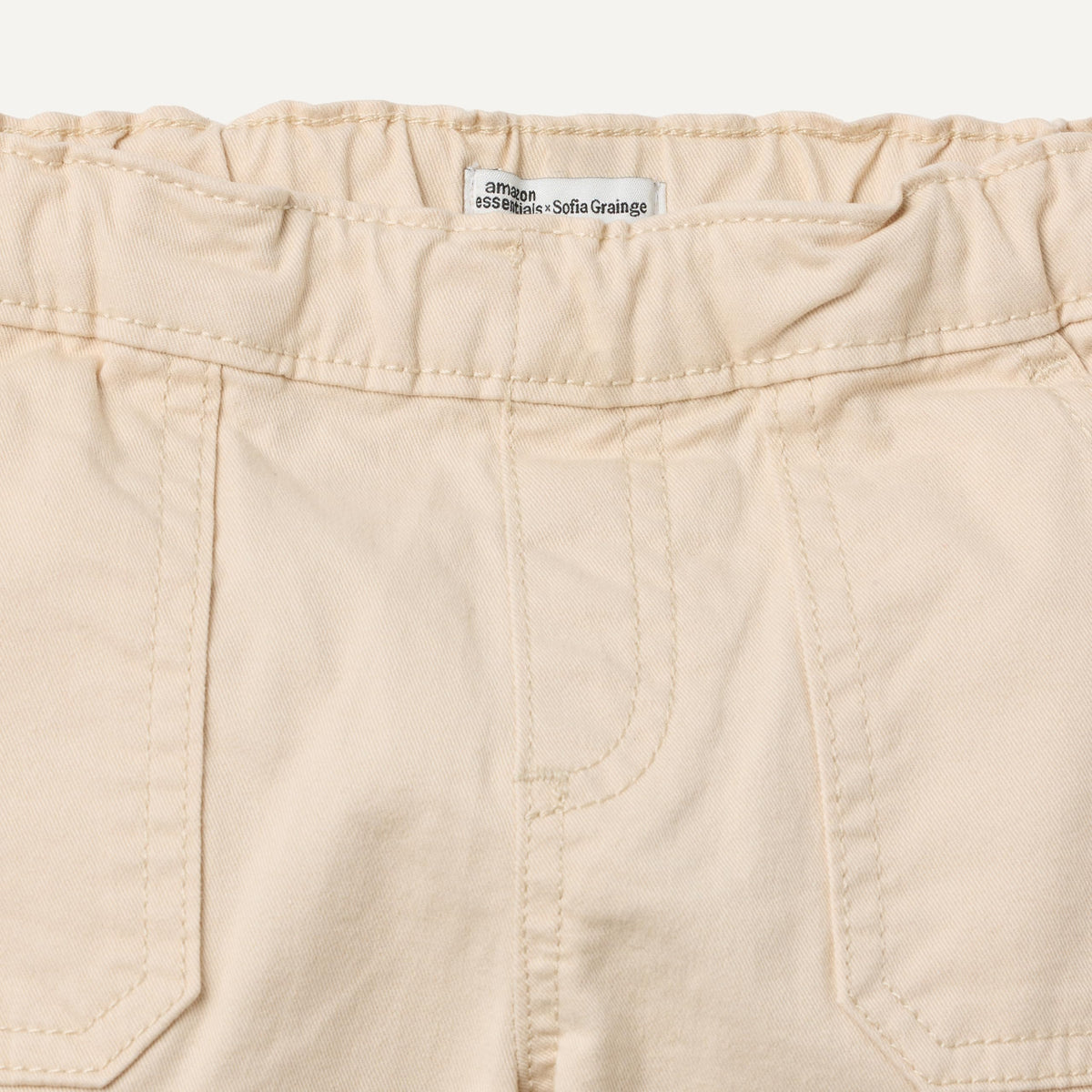 Amazon Essentials x Sofia Grainge Pantalón Chino Bebé/Niño | Beige • Stretch • Cintura Elástica • Bolsillos