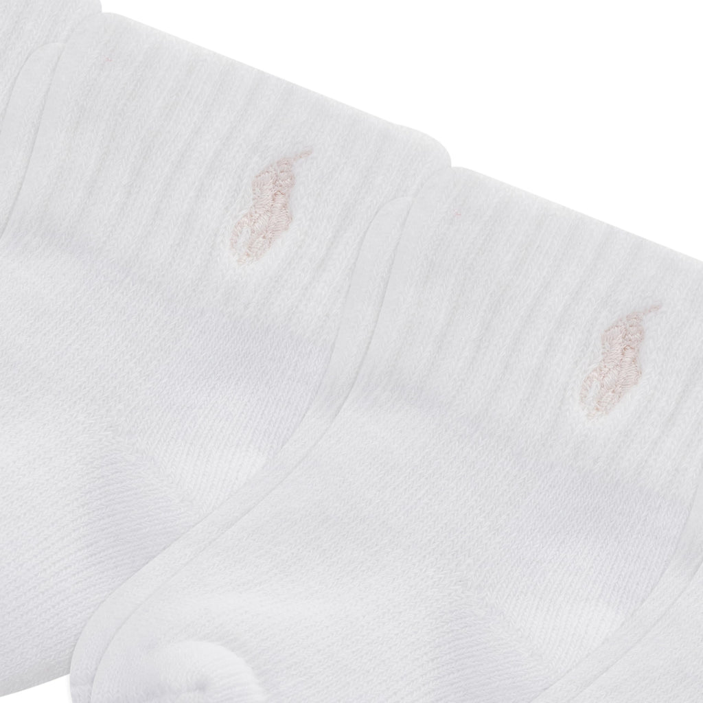 Polo Ralph Lauren | Calcetines Bebé Niña Pack 6 Algodón Pony Bordado Stay-Up Tobillero Blanco Rosa 0-24 Meses
