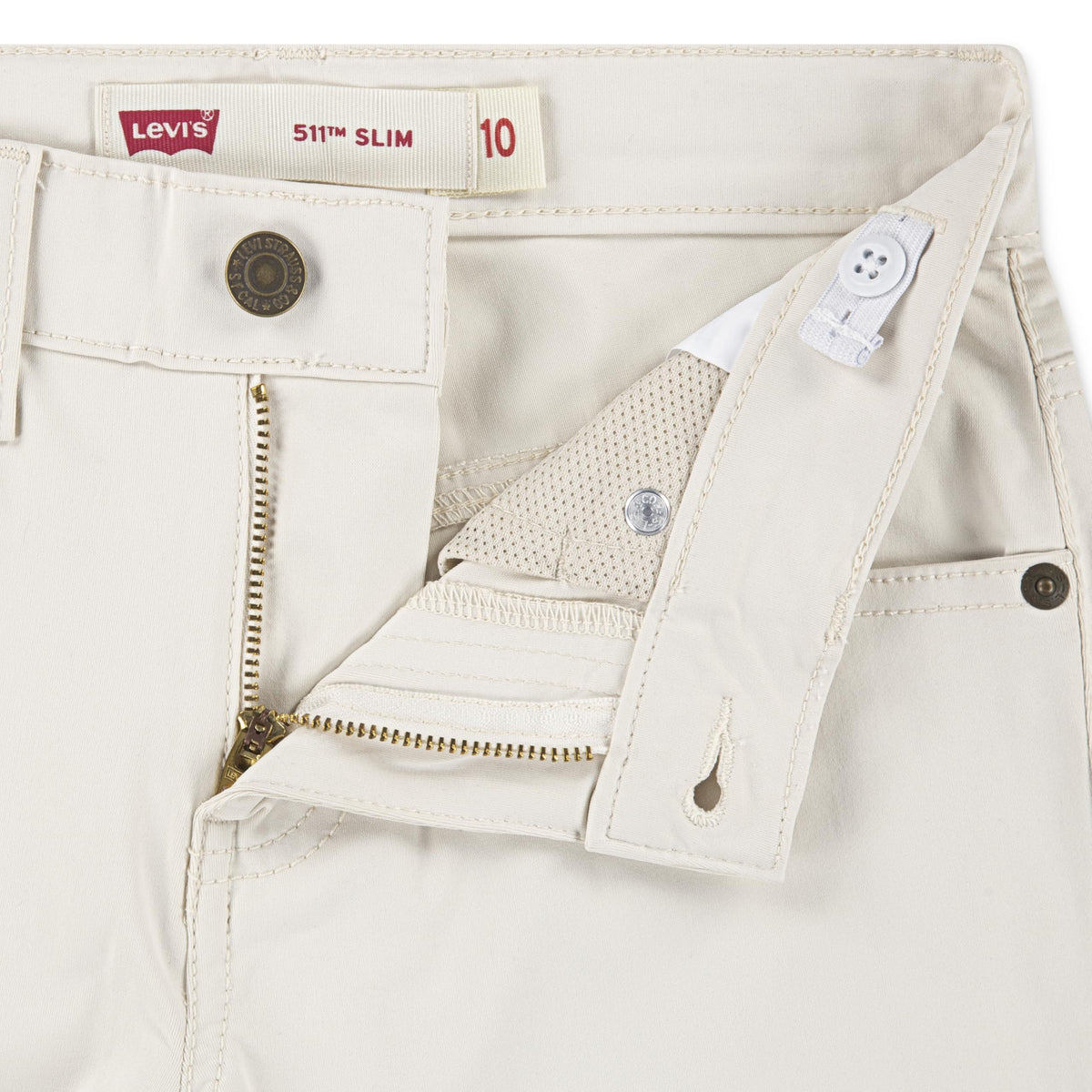 Levi's Pantalón 511 Slim Tech Niño | Avena/Crema