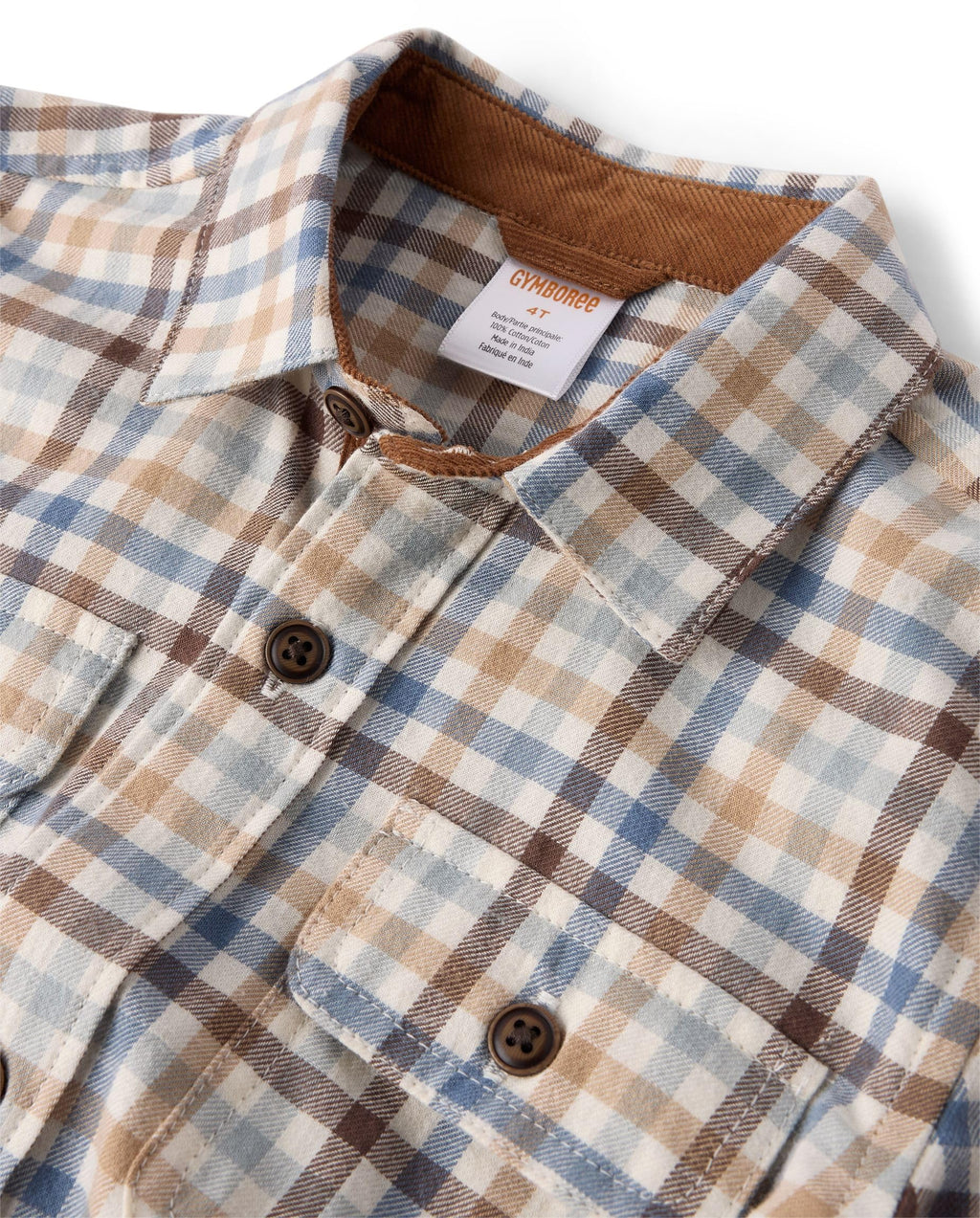 Gymboree Camisa de Franela Tartán Manga Larga (Solo 12-18M, 7T, y 12T)