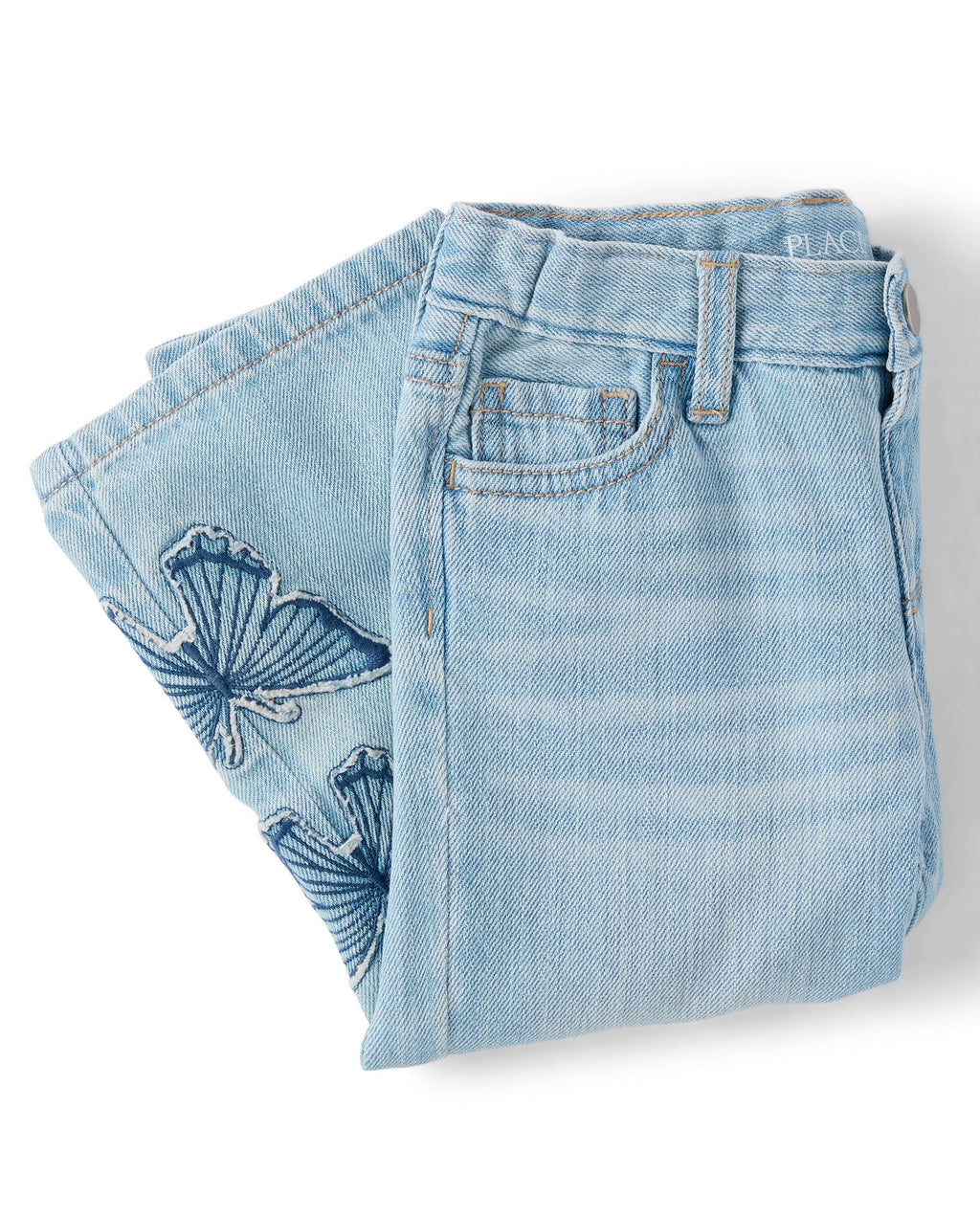 The Children's Place Jeans de Pierna Ancha con Mariposas Bordadas (12M - 5T)