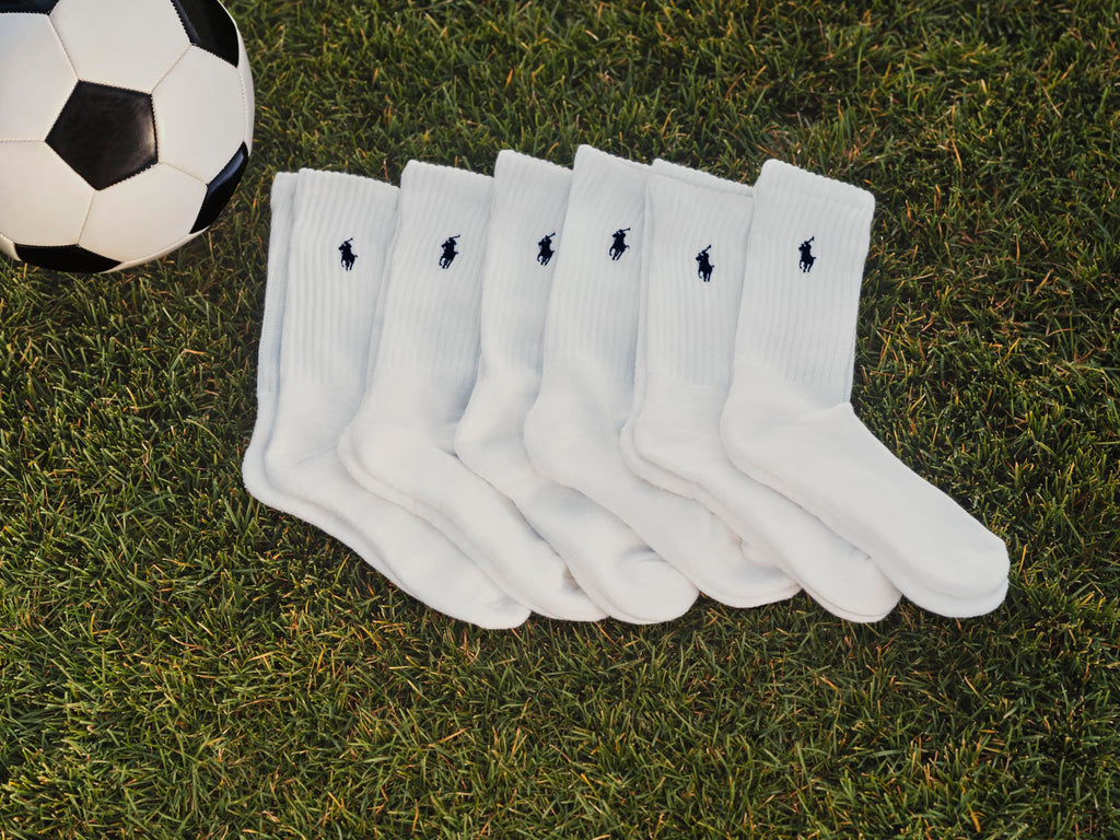Polo Ralph Lauren | Calcetines Deportivos Niño Pack 6 Algodón Rendimiento Atlético Blanco Stay-Up