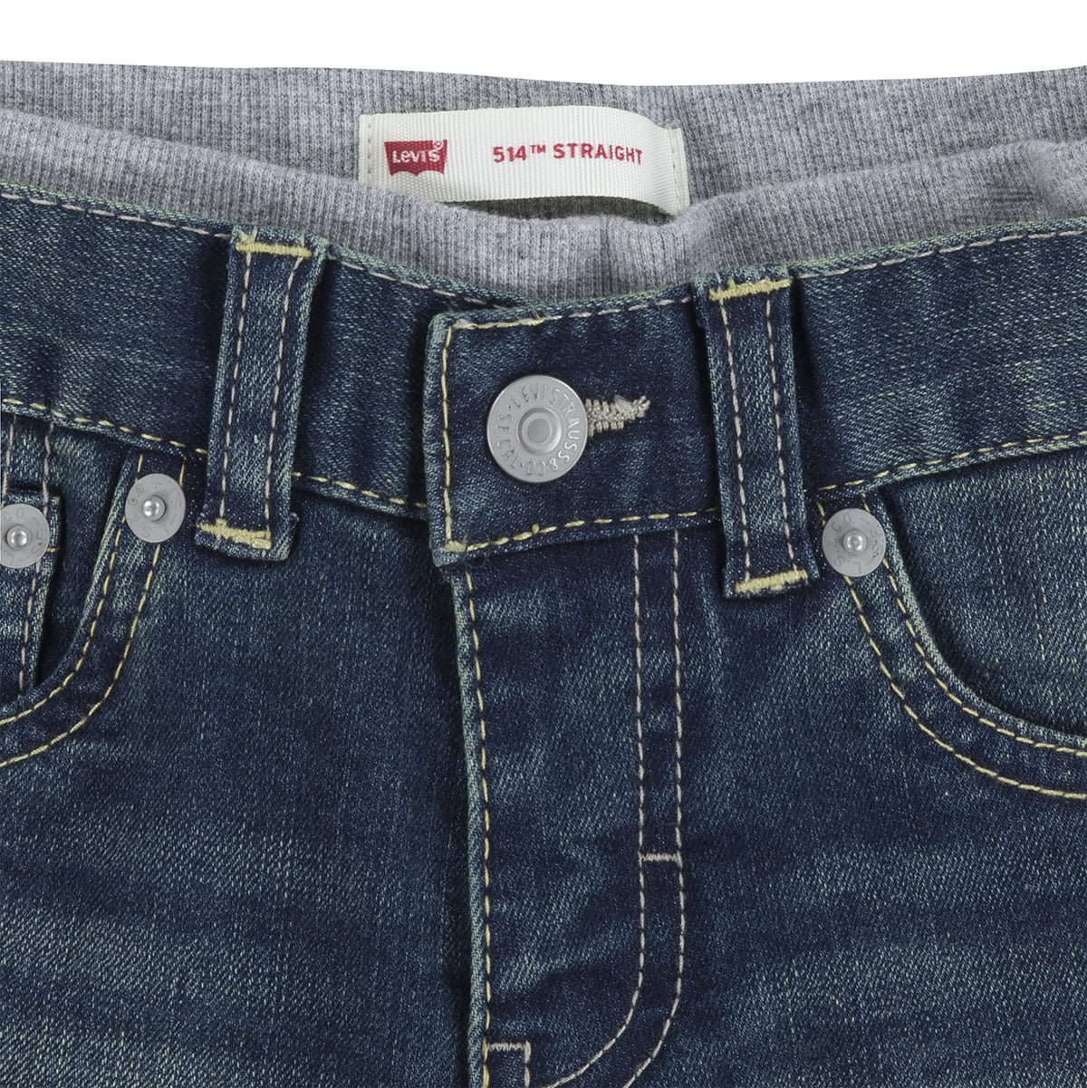 Levi's | Jeans Bootcut Denim Azul Oscuro Lavado Cintura Elástica Bebé Niño (3M - 4T)