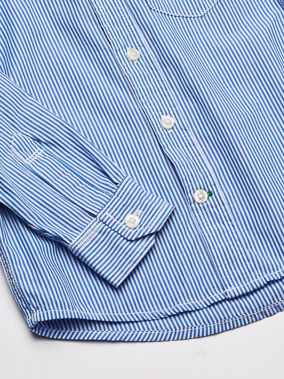 Tommy Hilfiger | Camisa Manga Larga Rayas Azul Niño (2T - 18T)