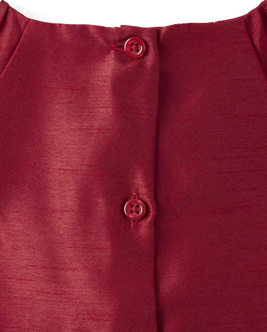 Gymboree Vestido de Fiesta Rojo Dupioni con Volantes y Lazo para Niñas (Solo 12T)