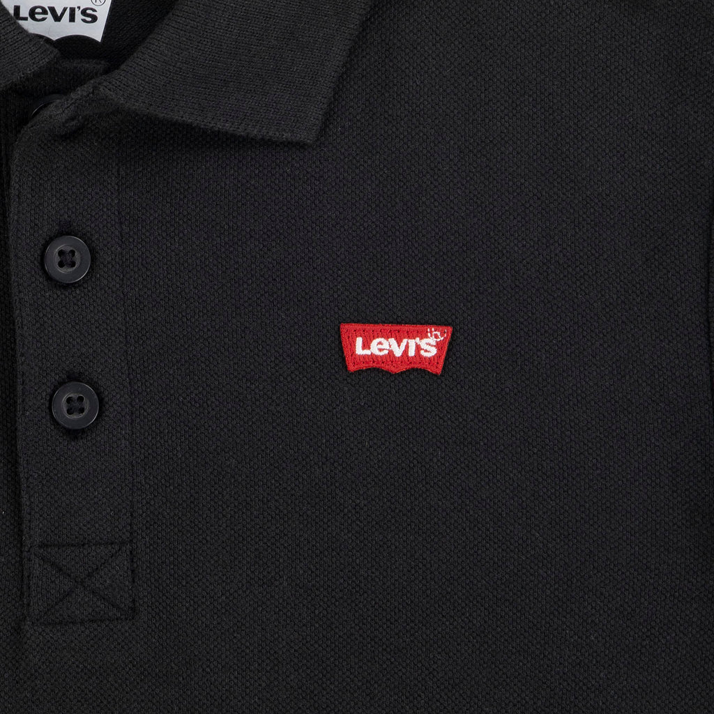 Levi's | Polo Manga Corta Sólido Negro Niño (4T - 7T)