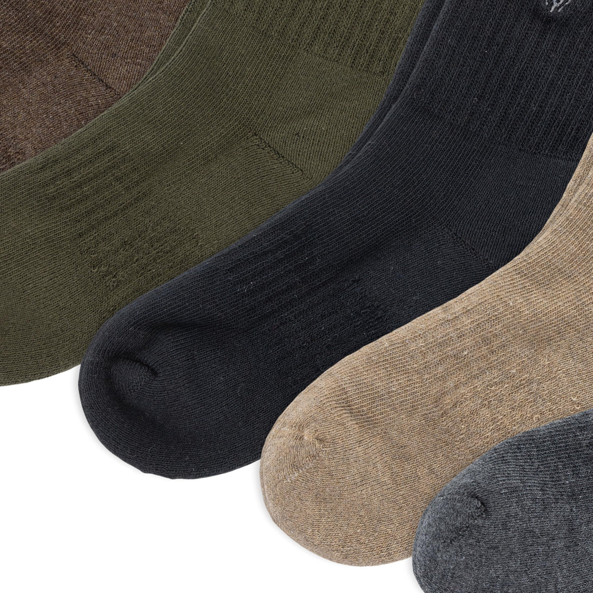 Polo Ralph Lauren | Calcetines Niño Pack 6 Algodón Tonos Tierra Oliva Marrón Beige Gris Carbón