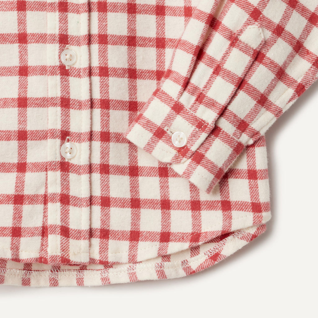Amazon Essentials x Sofia Grainge Camisa Franela Niño | Cuadros Azul Cielo/Crema • Suave • 100% Algodón (Copia)