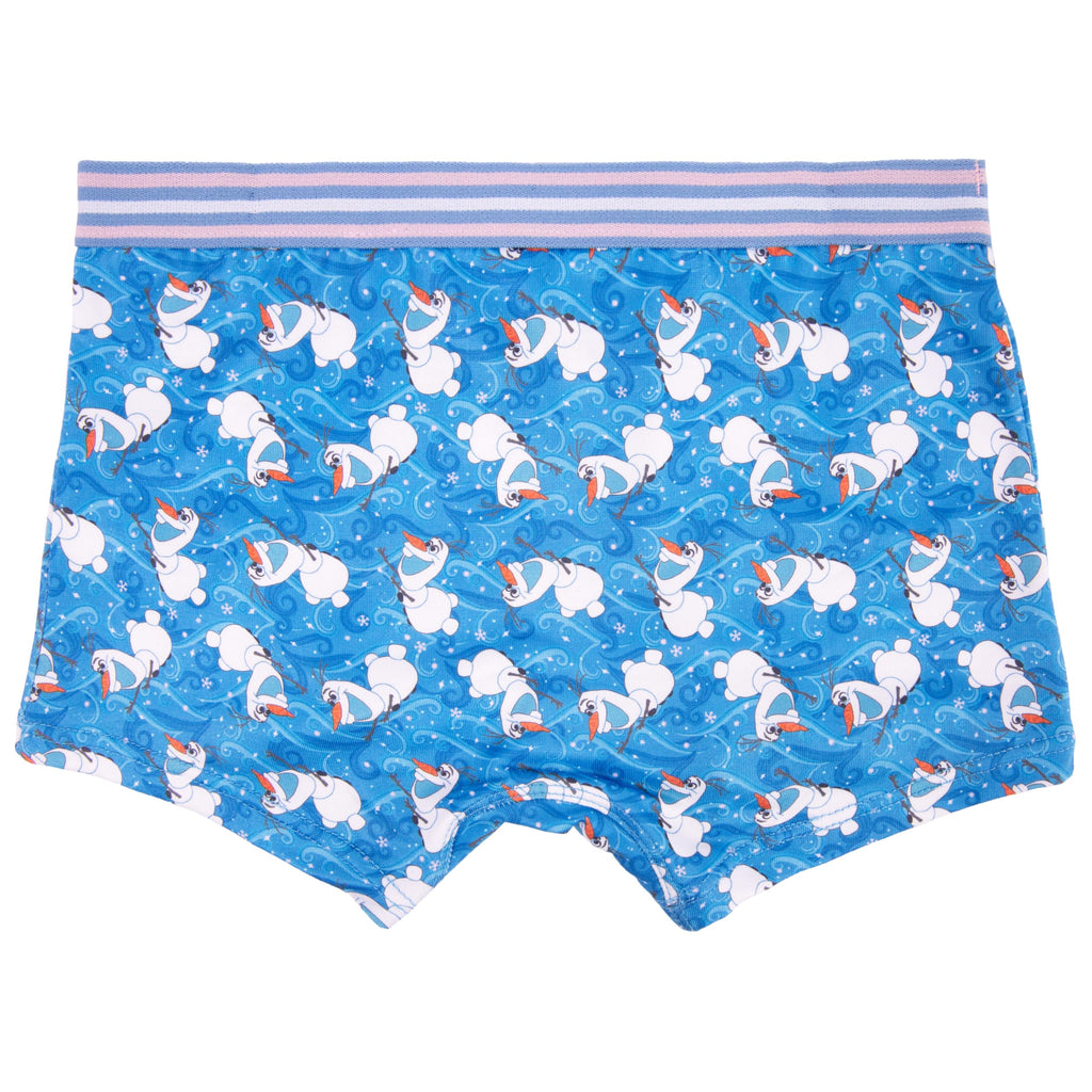 Disney Frozen | Boxer Brief Nina Pack 4 | Sin Etiqueta | Cintura Elastica | Estampados Elsa Anna Olaf Nokk | Licencia Oficial Disney (2 - 10T)