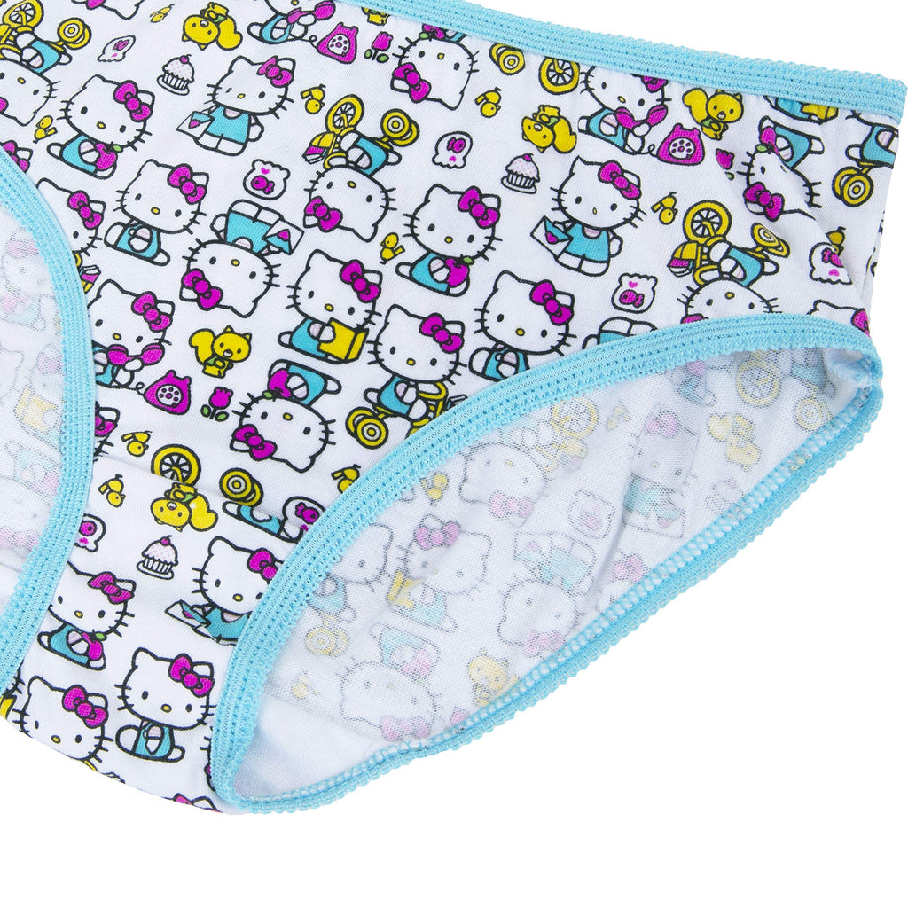 Hello Kitty | Panty Bikini Nina Pack 7 | 100% Algodon Peinado | Lavado a Maquina | 7 Estampados Iconicos Hello Kitty | Licencia Oficial (2 - 10T)