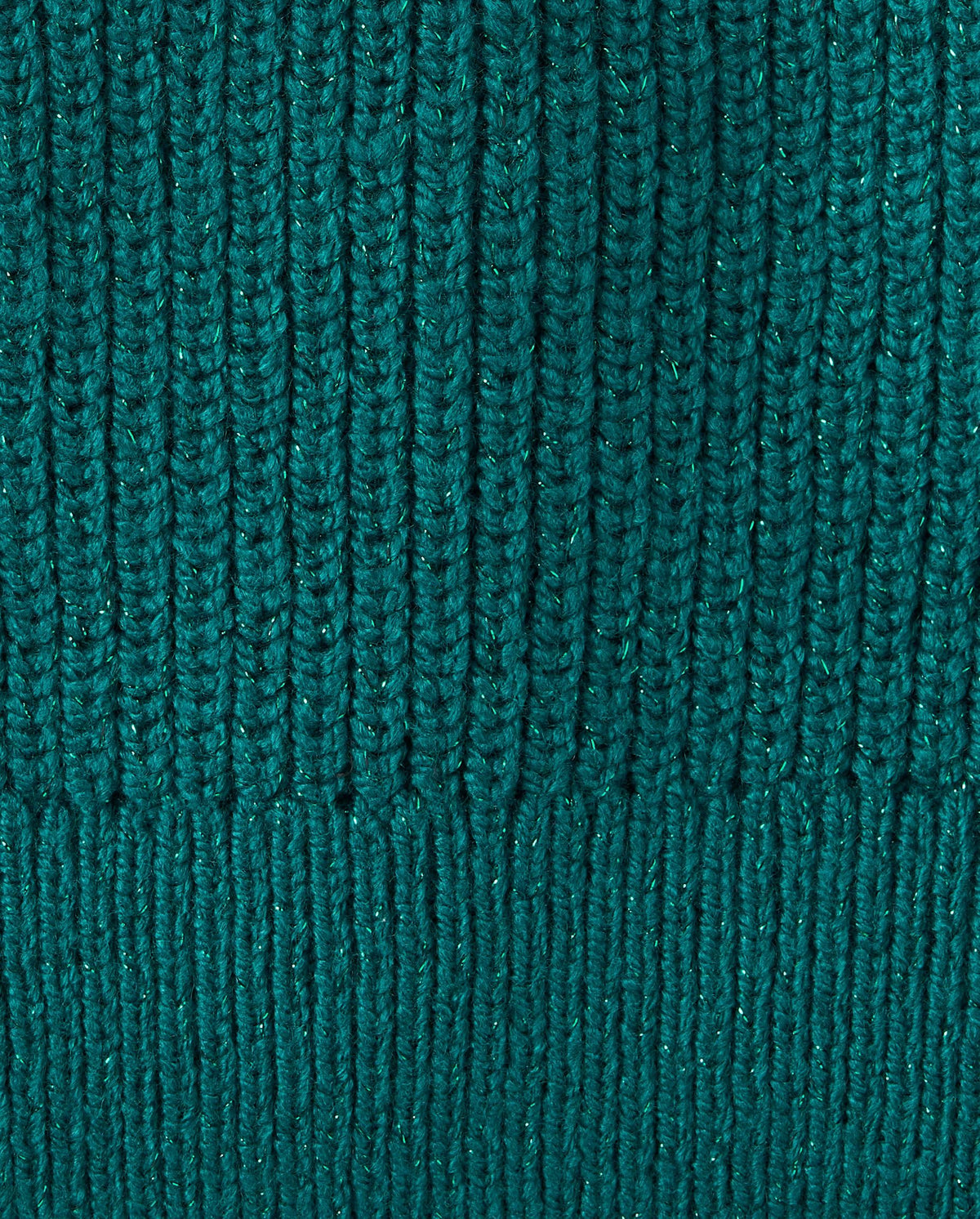 The Children's Place Suéter Niña | Verde Esmeralda Lurex • Manga Calada Rombos • Mock Neck • Cropped