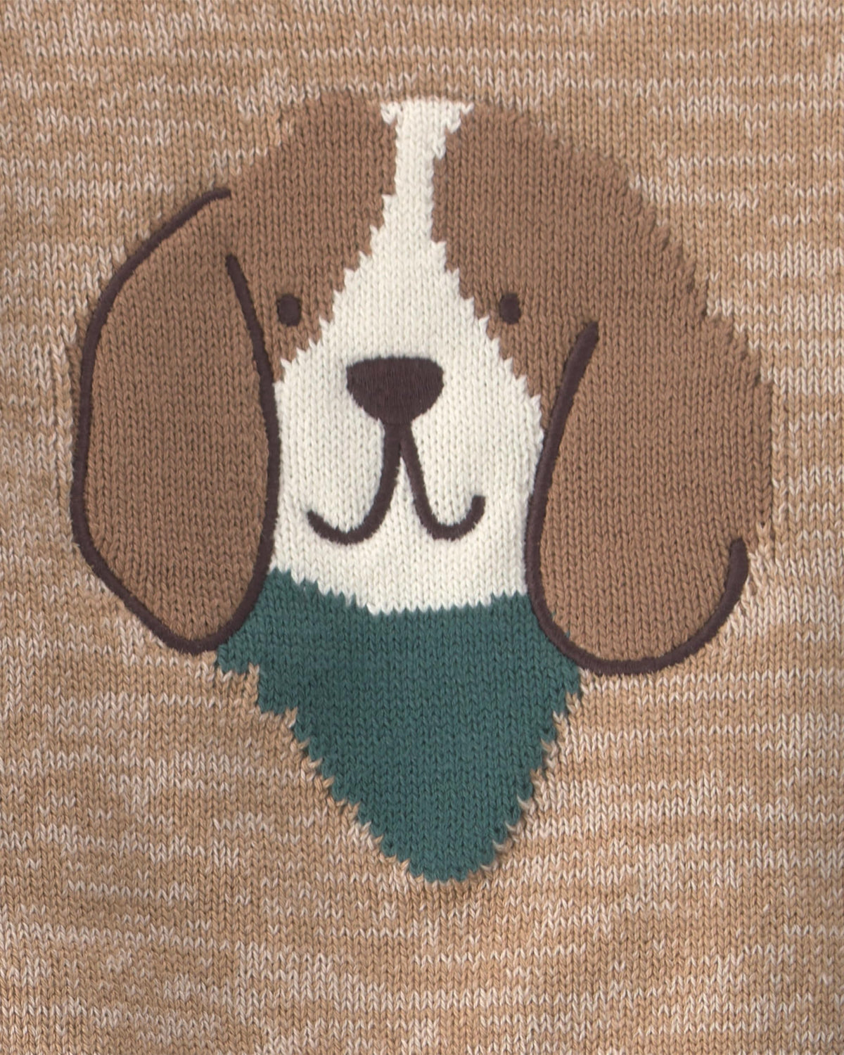 Conjunto 2 Piezas Carter's | Suéter Tejido Perrito Beagle Intarsia + Pantalón Verde Teal | Bebé Niño (0M - 24M)