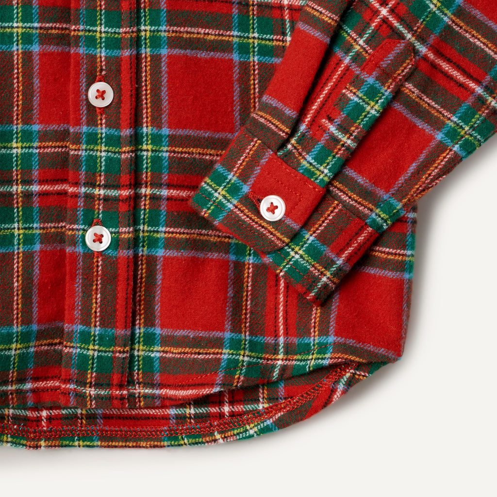 Amazon Essentials x Sofia Grainge Camisa Franela Niño | Cuadros Festivos Rojo Cereza • Navidad • 100% Algodón
