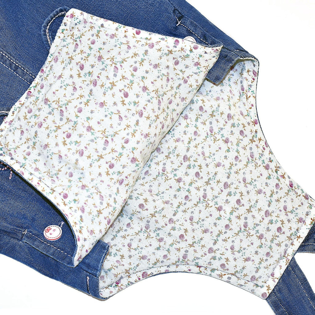 Overol Peto de Mezclilla Peacolate | Mariposas 3D + Texto Butterfly + Vol. Denim | Niña/Bebé (3M-3A)