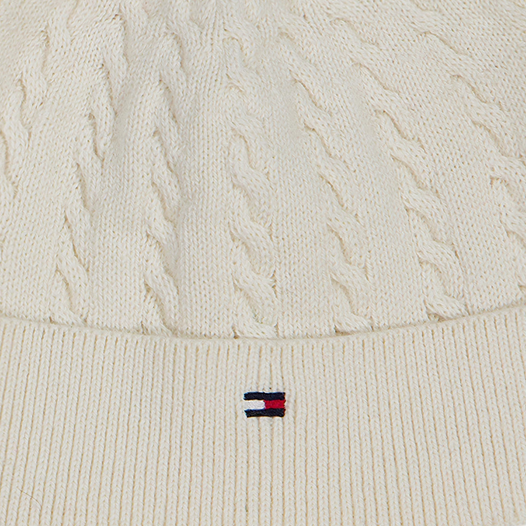 Overol Cable Knit con Gorra Tommy Hilfiger | Crema/Beige (0M - 9M)