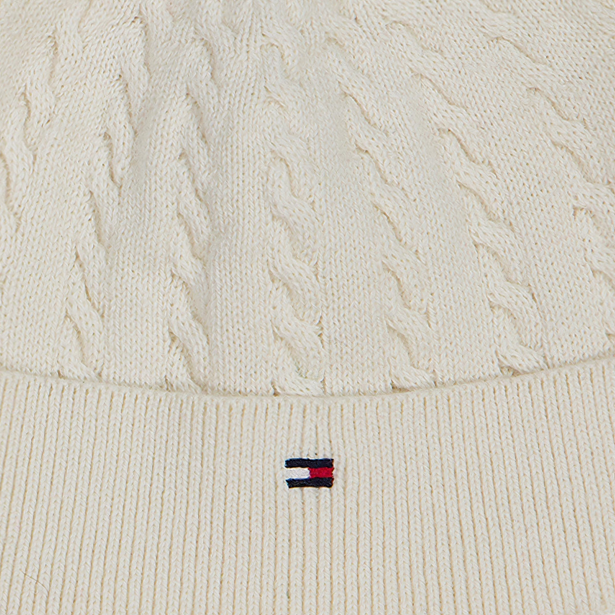 Overol Cable Knit con Gorra Tommy Hilfiger | Crema/Beige (0M - 9M)