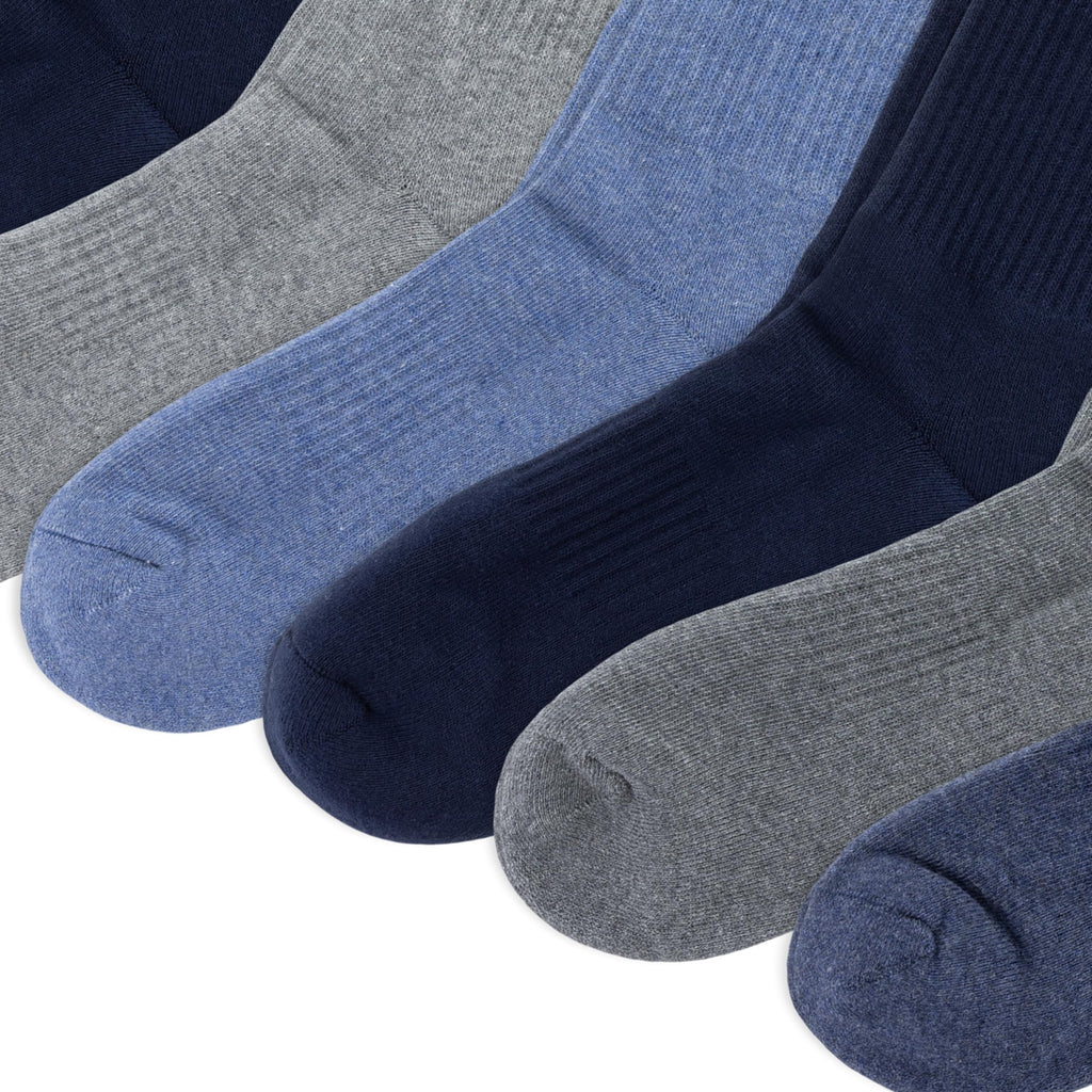 Polo Ralph Lauren | Calcetines Niño Pack 6 Algodón Azul Marino Gris Celeste Denim Surtido Pony