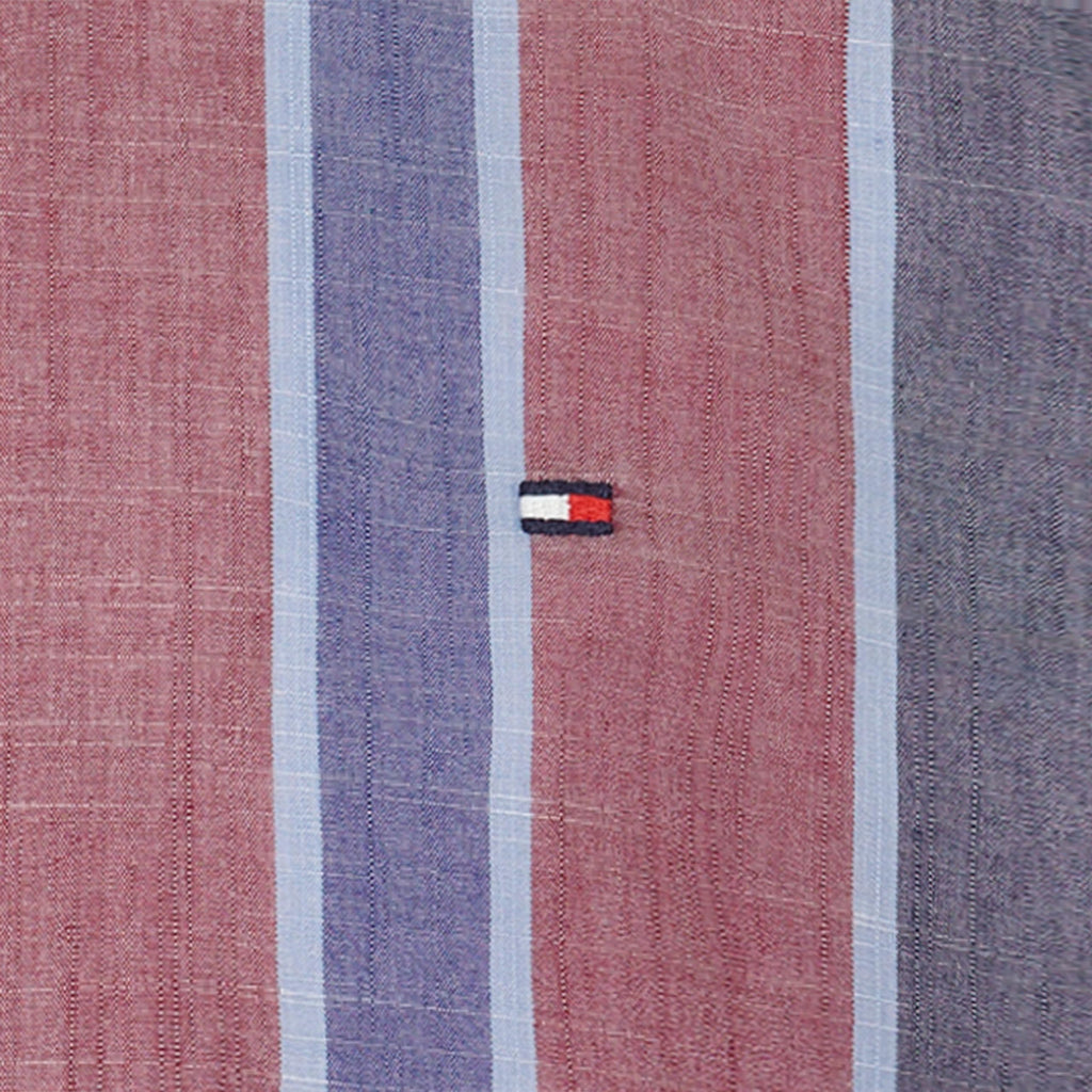 Tommy Hilfiger | Camisa Casual Manga Larga Rayas Track Zinfandel Niño (8T - 16T)