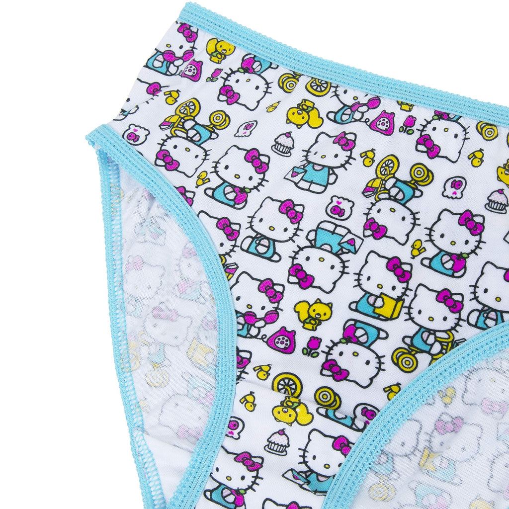 Hello Kitty | Panty Bikini Nina Pack 7 | 100% Algodon Peinado | Lavado a Maquina | 7 Estampados Iconicos Hello Kitty | Licencia Oficial (2 - 10T)
