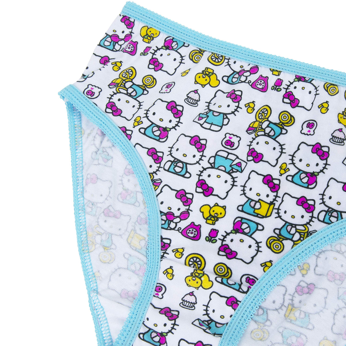 Hello Kitty | Panty Bikini Nina Pack 7 | 100% Algodon Peinado | Lavado a Maquina | 7 Estampados Iconicos Hello Kitty | Licencia Oficial (2 - 10T)