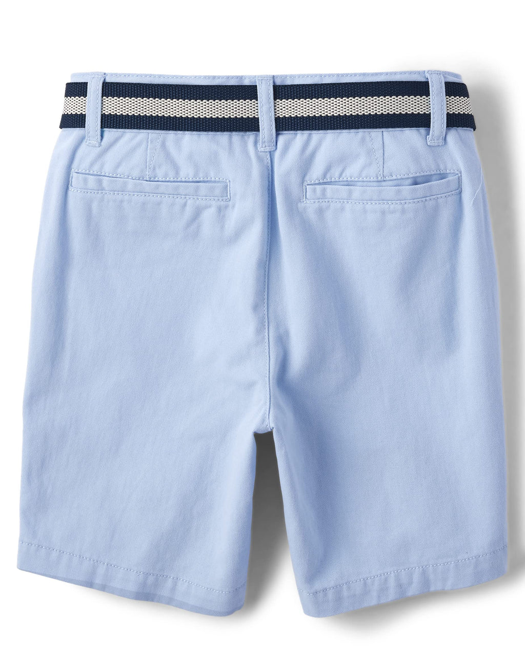 The Children's Place Short Chino Azul Cielo con Cinturón Niño | Sarga Algodón • Botón + Cremallera