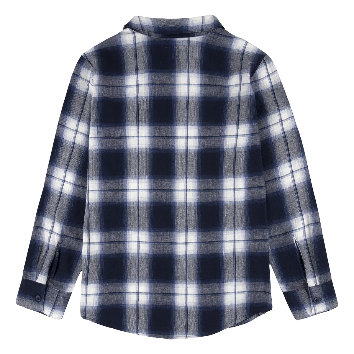 Levi's | Camisa Franela Manga Larga Cuadros Marino Blanco Niño  (8-10T)